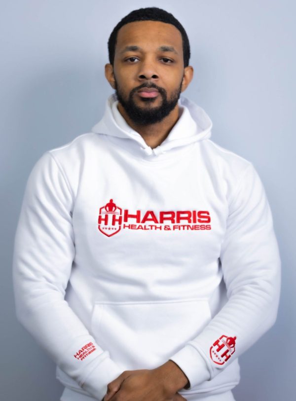 White Premium HHF Hoodie (Red Embroidered Logo) - Unisex