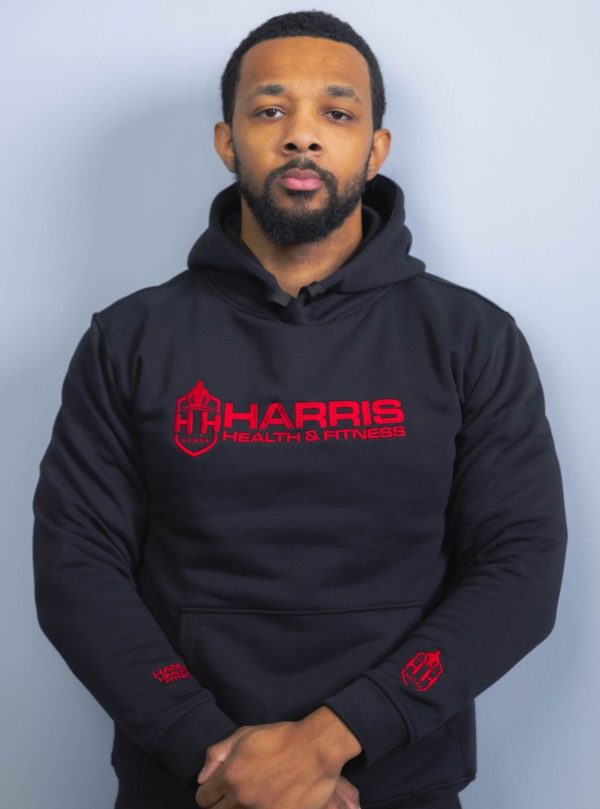 Black Premium HHF Hoodie (Red Embroidered Logo)- Unisex