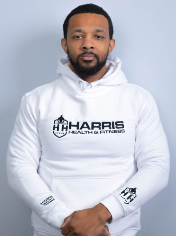 White Premium HHF Hoodie (Black Embroidered Logo) - Unisex