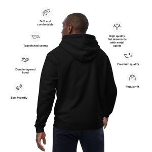 Black Premium HHF Hoodie (White Embroidered Logo) - Unisex - Image 6