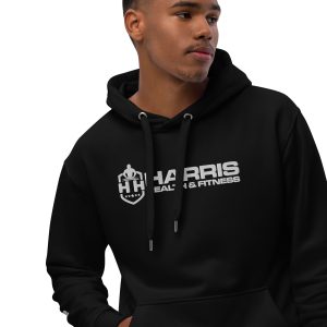 Black Premium HHF Hoodie (White Embroidered Logo) - Unisex - Image 7