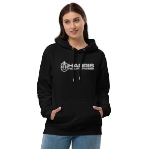 Black Premium HHF Hoodie (White Embroidered Logo) - Unisex - Image 2