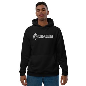 Black Premium HHF Hoodie (White Embroidered Logo) - Unisex - Image 8