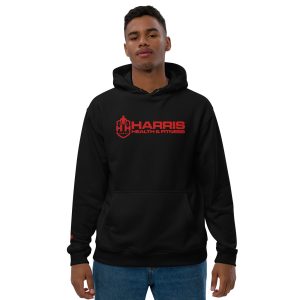 Black Premium HHF Hoodie (Red Embroidered Logo)- Unisex - Image 4