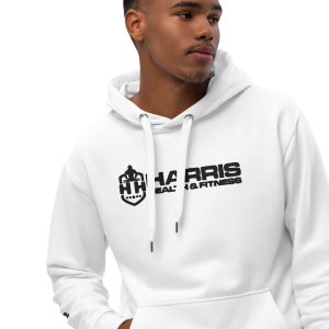 White Premium HHF Hoodie (Black Embroidered Logo) - Unisex - Image 2