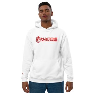 White Premium HHF Hoodie (Red Embroidered Logo) - Unisex - Image 2